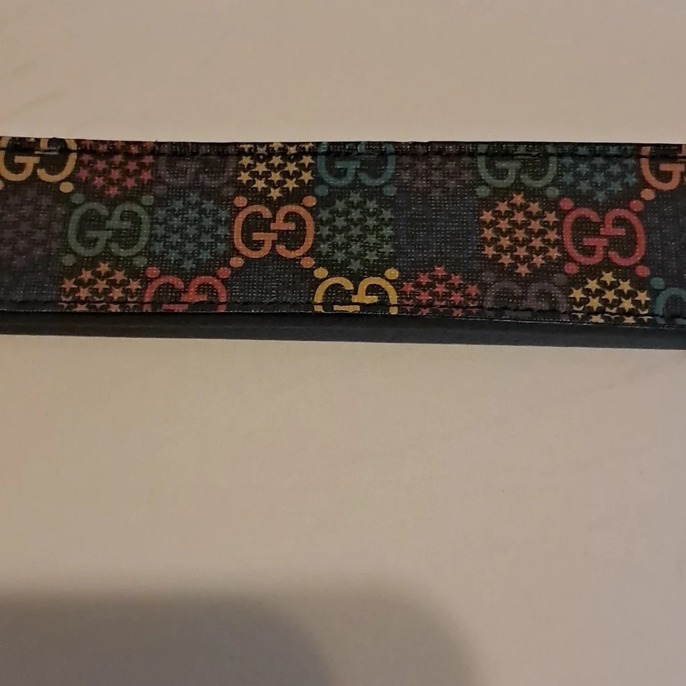 Gucci Supreme Monogram Psychedelic Belt Made In Italy Size 48/120 Colorful Fun